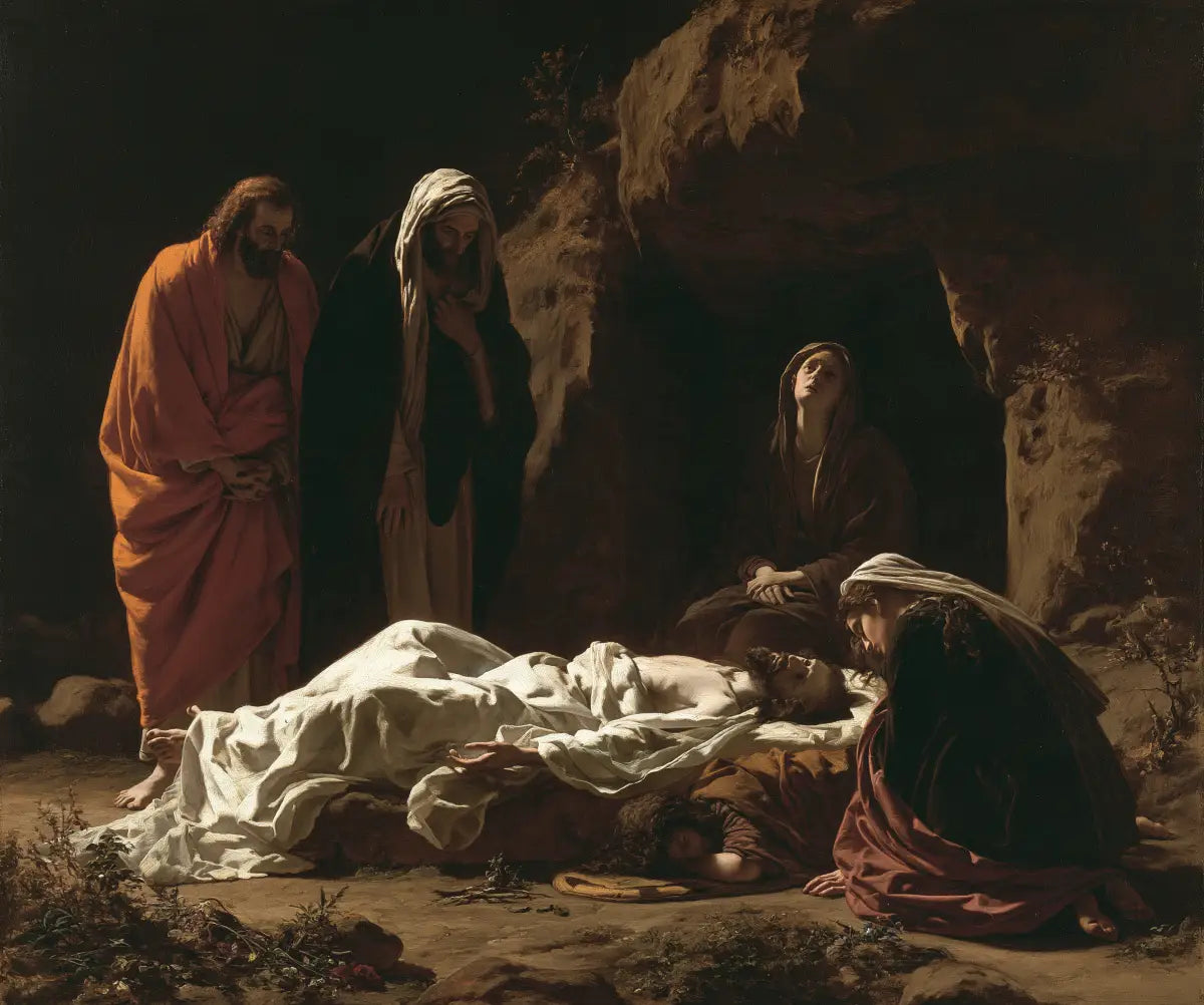 Landscape scene of the Entombment of Jesus Christ for the Impressionist collection