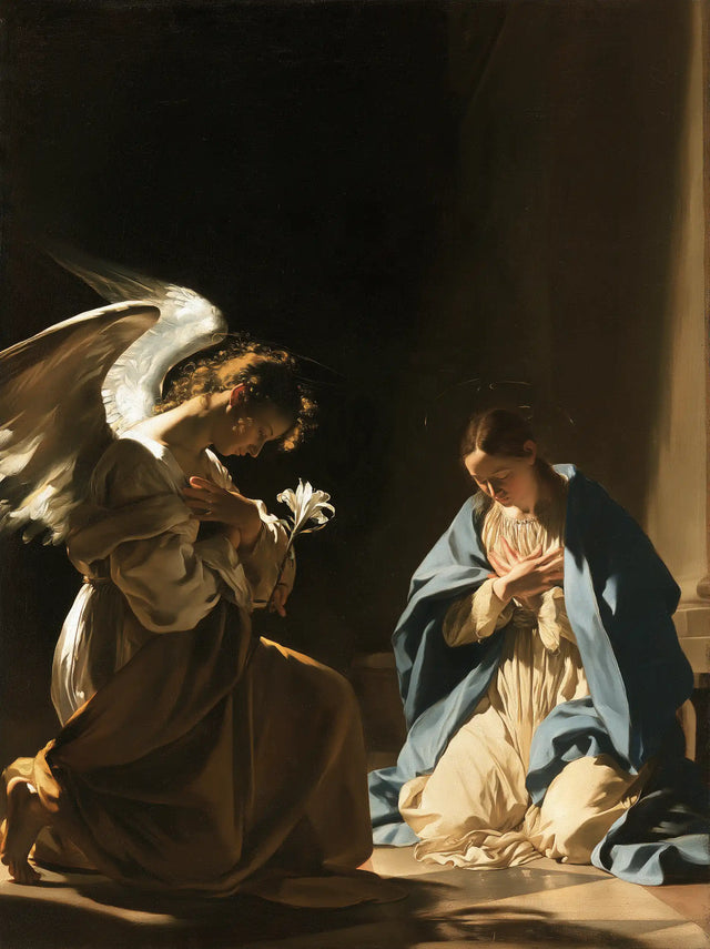 The Annunciation - Caravaggio Tenebrism · Portrait n° 5
