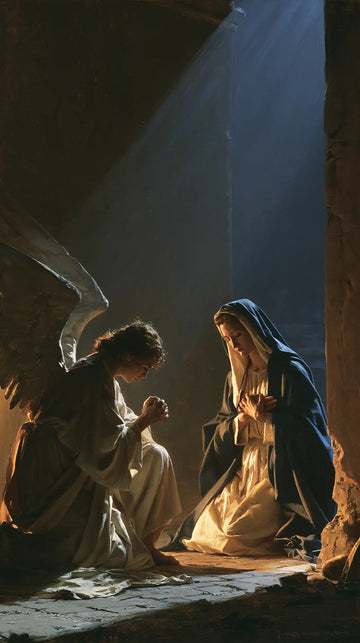 The Annunciation - Midnight Blue Chiaroscuro · Portrait n° 9