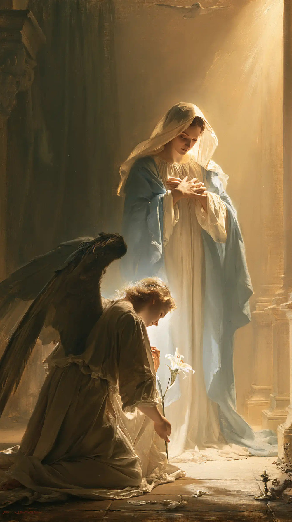 the peace of the Annunciation in Peace of the Annunciation style, portrait Christian artwork no. 4