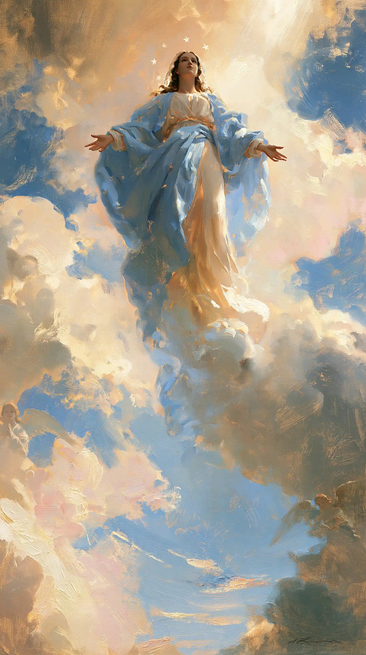The Assumption of Mary — Blue Sky Beneath Mary’s Feet