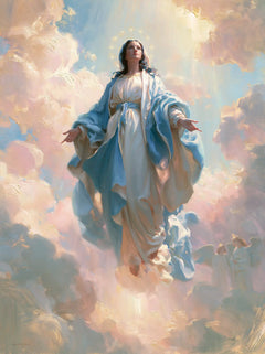 The Assumption of Mary — Azure in Rose Reflections