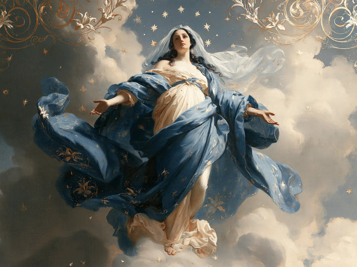 The Assumption of Mary — The Embroidered Breeze Above the Clouds