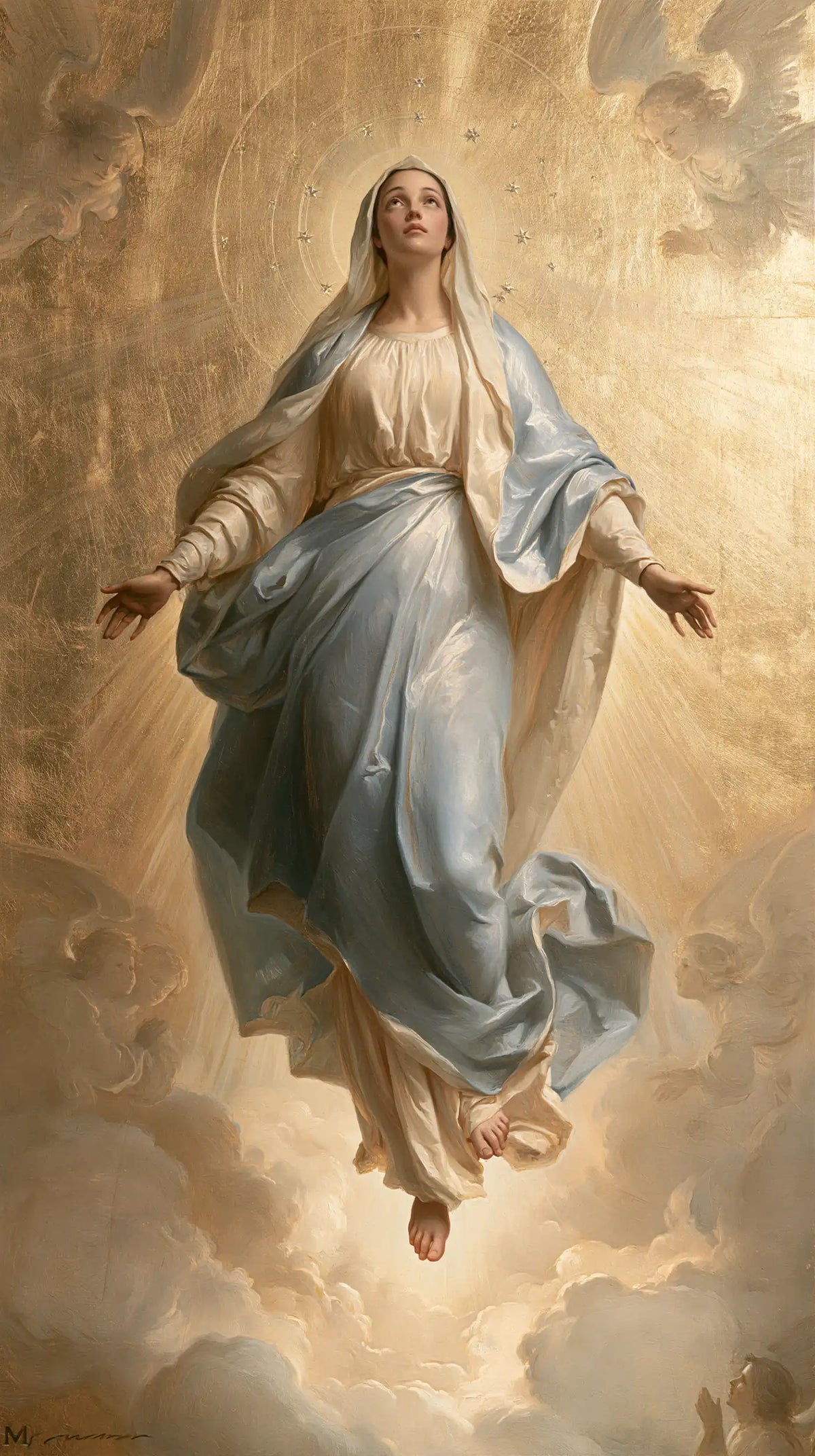 The Assumption of Mary — The Gentleness of Pale Gold