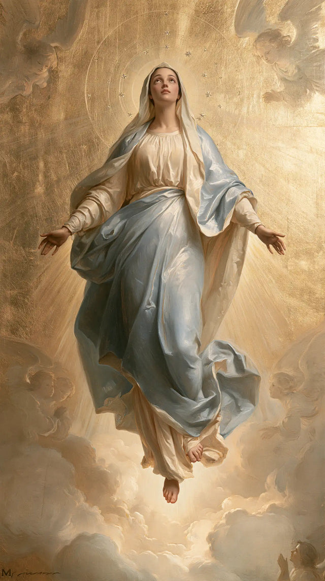 The Assumption of Mary — The Gentleness of Pale Gold