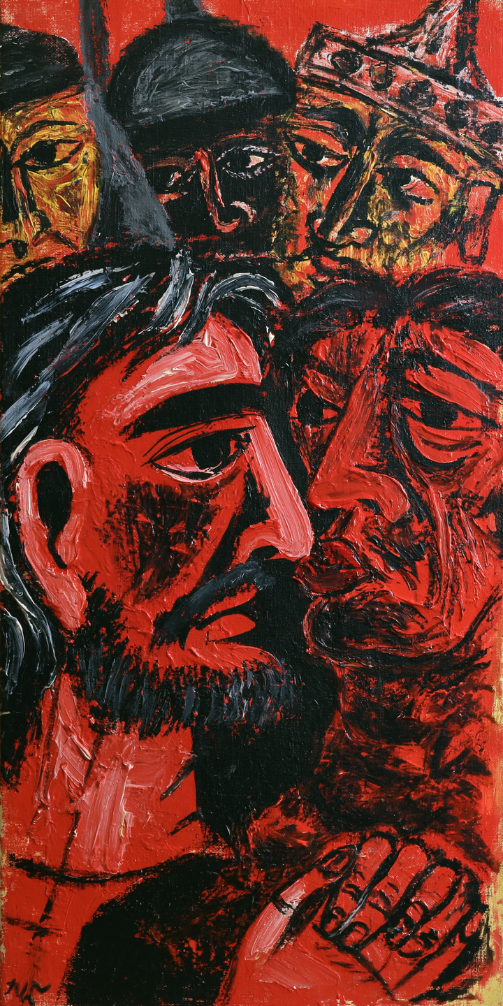 The Betrayal of Judas — The Embrace Etched in Red