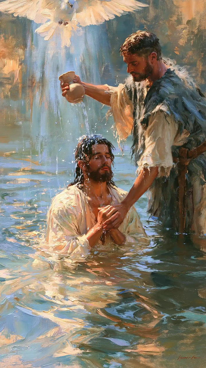 The Baptism of Jesus – Impressionist · Kneeling in the Jordan · Portrait no. 1