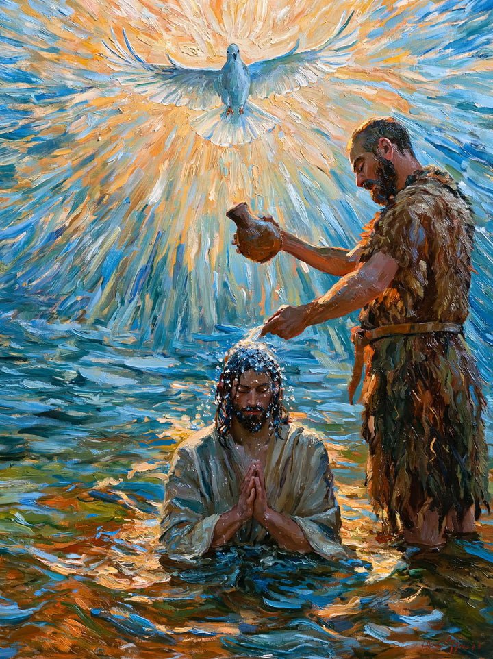 The Baptism of Jesus – Post-Impressionist · Kneeling in the Jordan · Portrait no. 11