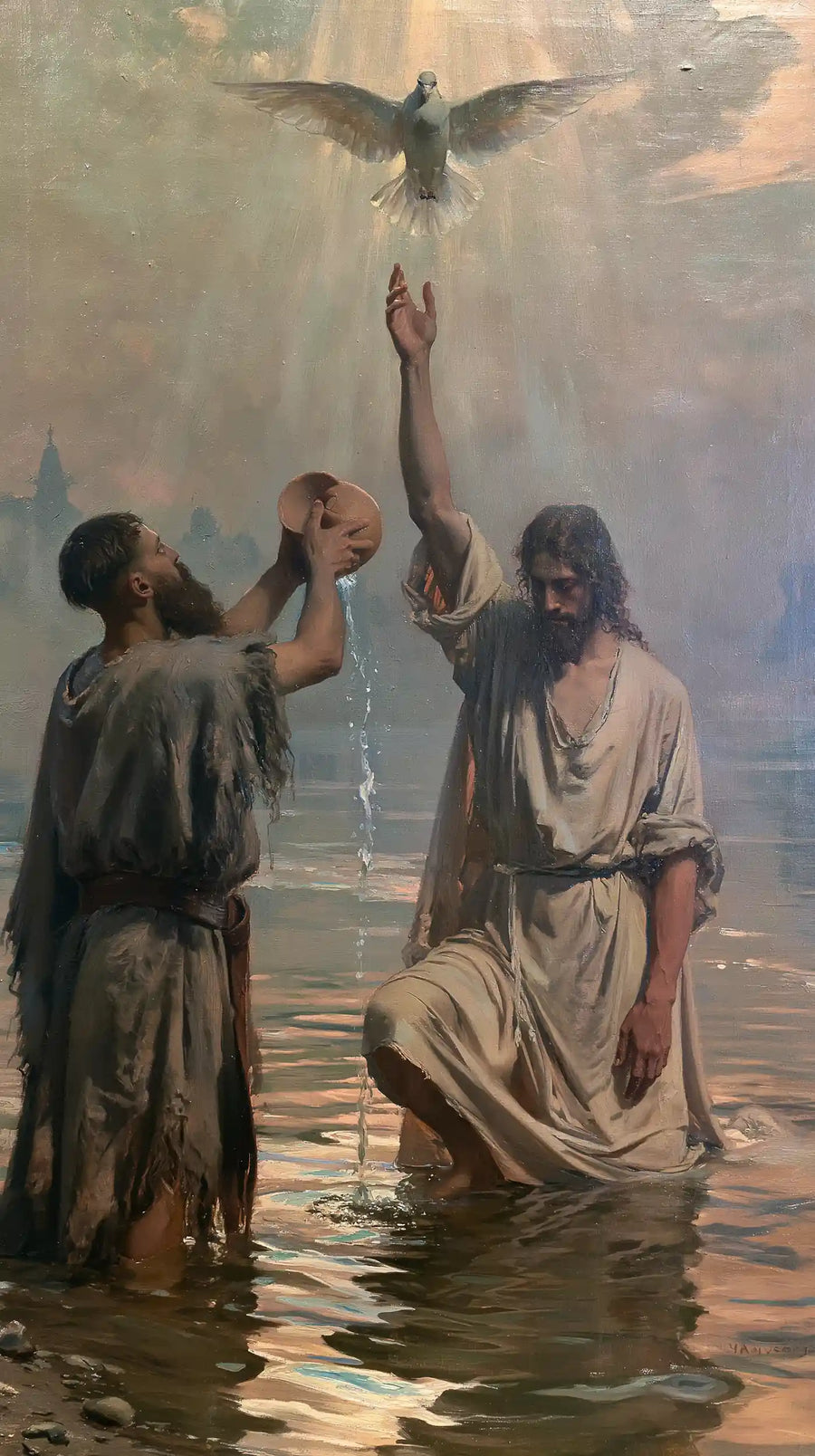 The Baptism of Jesus – Symbolist · Kneeling in the Jordan · Portrait no. 1