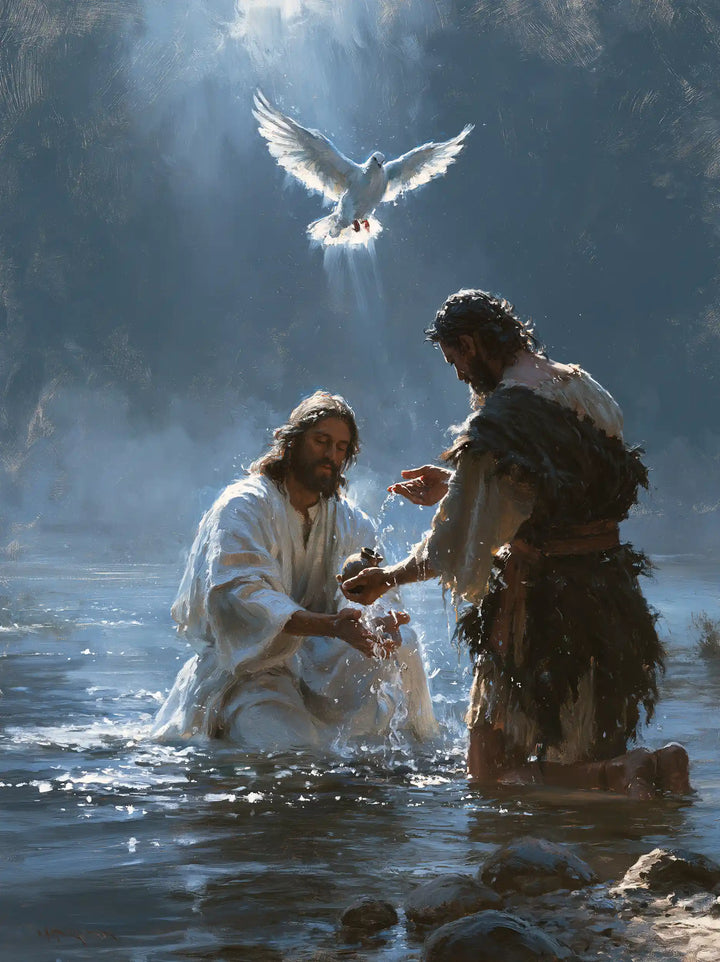 The Baptism of Jesus – Symbolist · Kneeling in the Jordan · Portrait no. 9