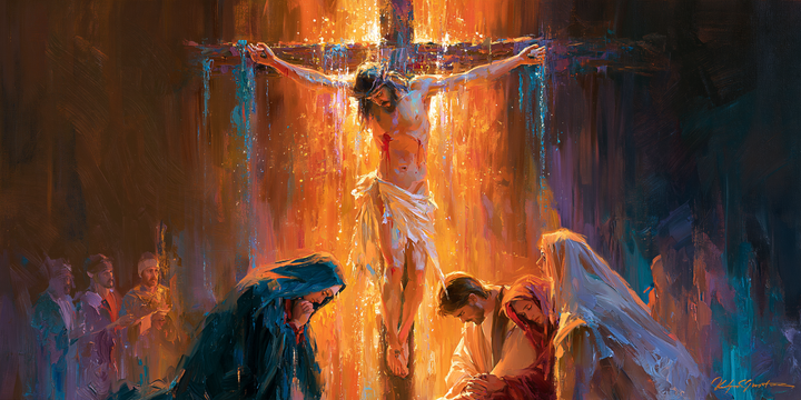 The Crucifixion — The Golden Curtain behind the Prayers