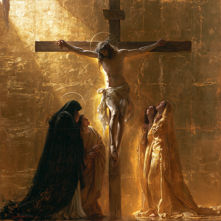 The Crucifixion — The Black Veil Facing the Sunlit Veil