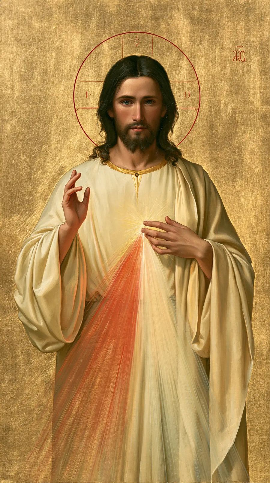Divine Mercy Jesus - Contemporary Byzantine · Portrait n° 4