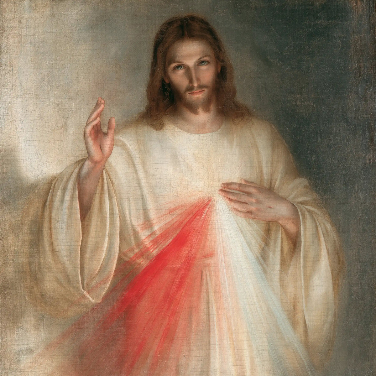 Divine Mercy Jesus — Grace in the Pearly Mist