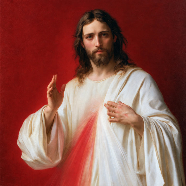 Divine Mercy Jesus – Restored Mercy in Crimson