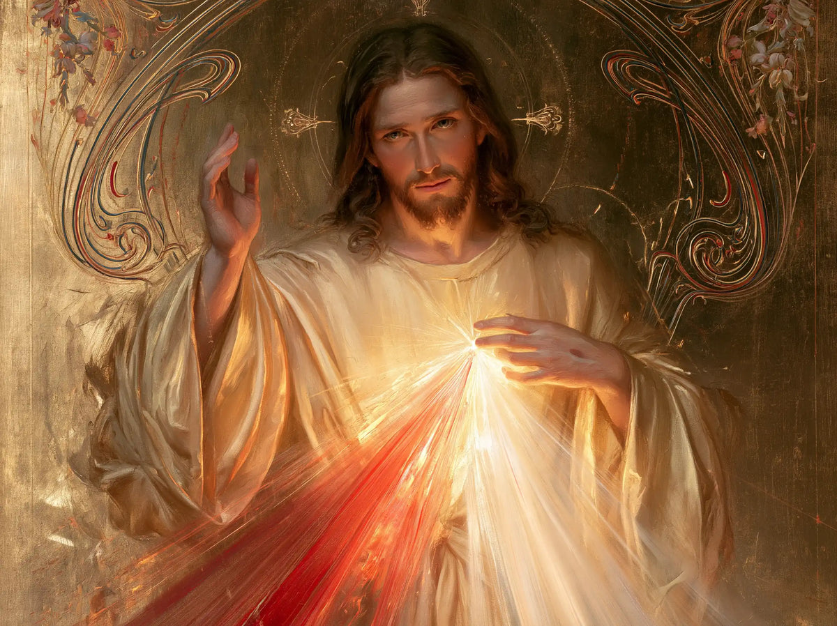 Divine Mercy Jesus - Sacred Art Nouveau · Landscape n° 3