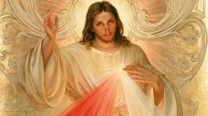 Divine Mercy Jesus — The Blessing with Arabesque Wings