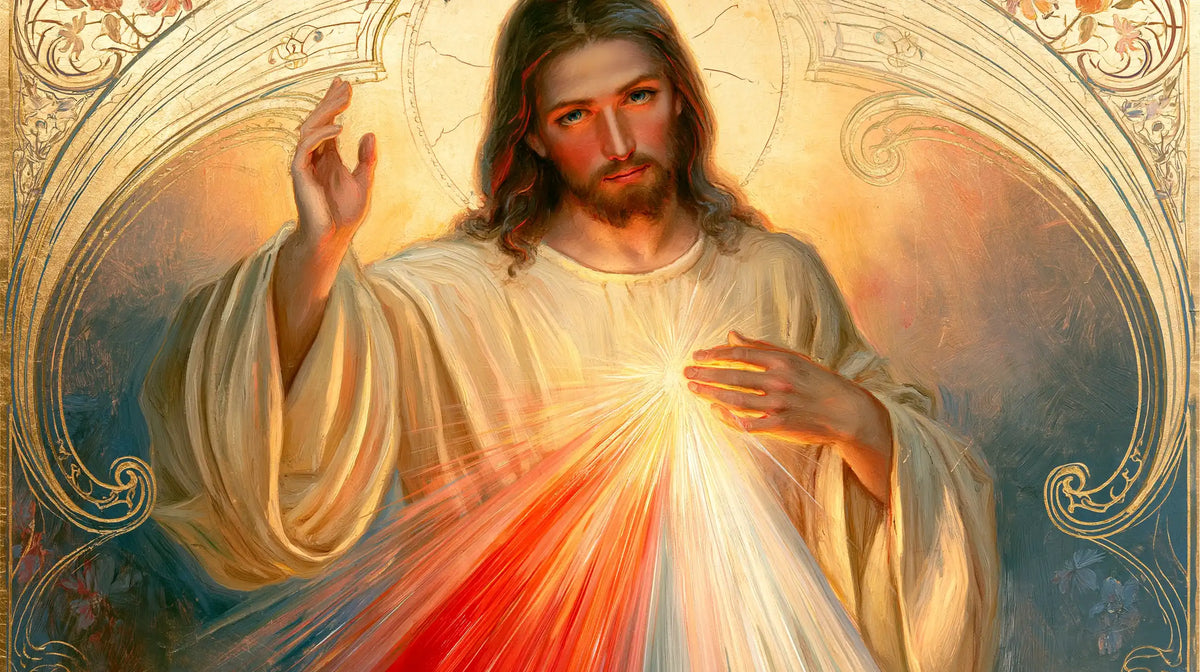 Divine Mercy Jesus - Sacred Art Nouveau · Landscape n° 14