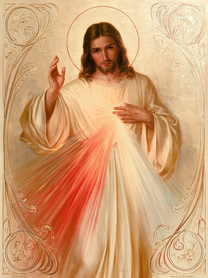 Divine Mercy Jesus — The Red Circle Upon Ivory