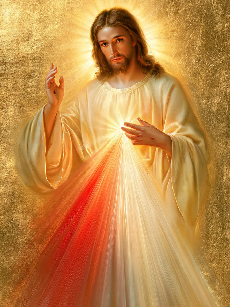 Divine Mercy Jesus - Sacred Gold · Portrait n° 20