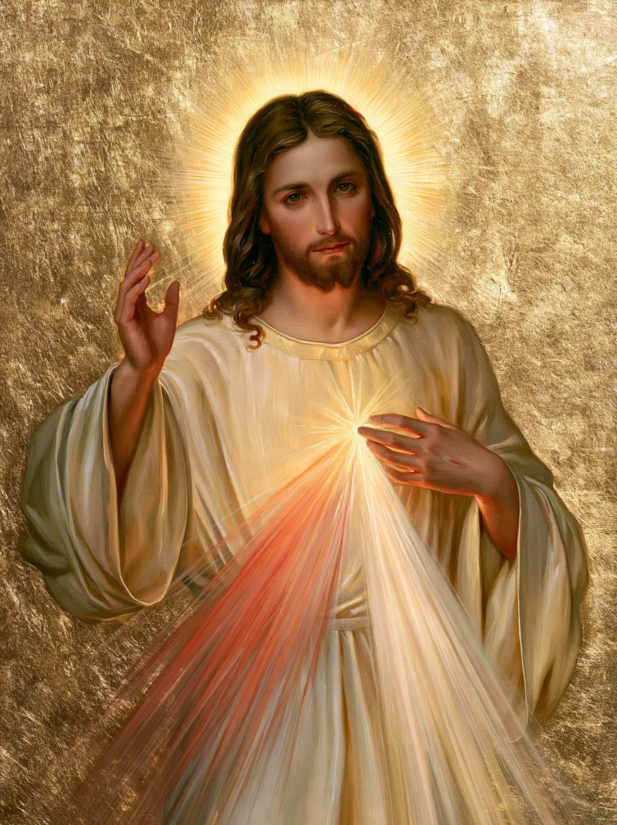 Divine Mercy Jesus - Sacred Gold · Portrait n° 26