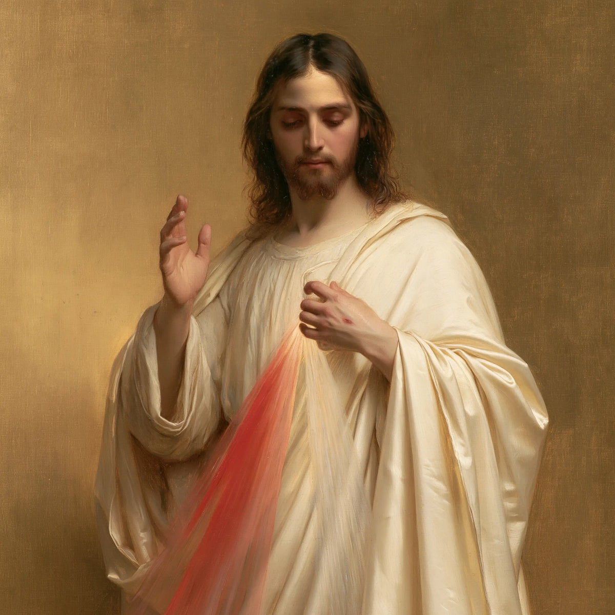 Divine Mercy Jesus – Contemplation in Gold