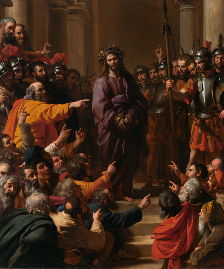 Ecce Homo — Bound Wrists Above the Accusing Finger