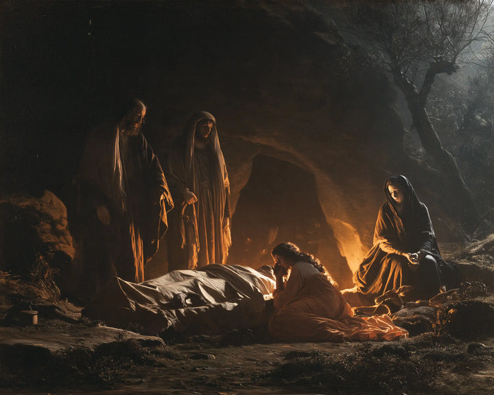 The Entombment of Jesus Christ — The Last Glow Beneath the Branches