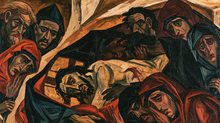 The Entombment of Jesus Christ — Faces Carved in Ochre