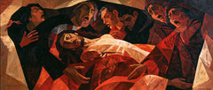 The Entombment of Jesus Christ — The Shroud Within Fractured Colours