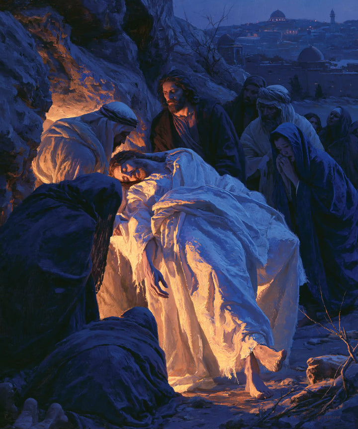 The Entombment of Jesus Christ — Linen Streaming with Copper Light