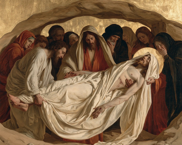 The Entombment of Jesus Christ — The White Curve Before the Red Veils
