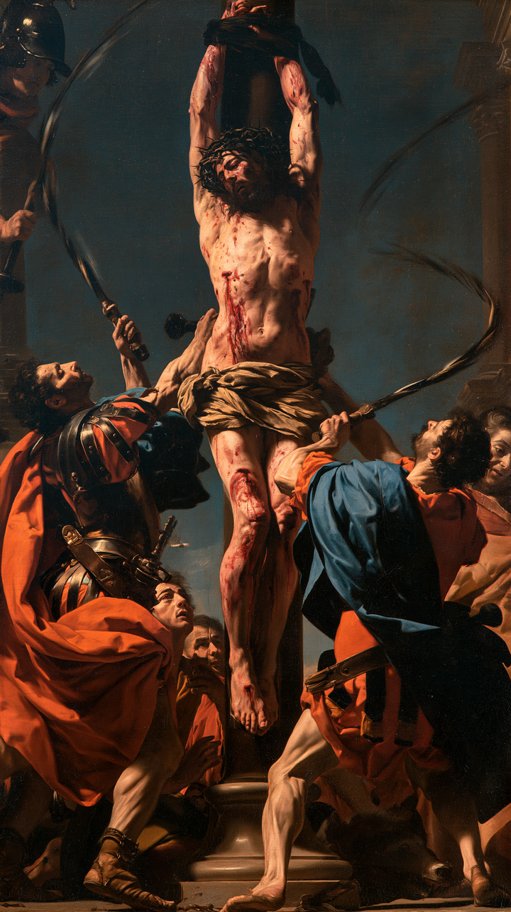 The Flagellation of Christ — Blue Amid the Flames