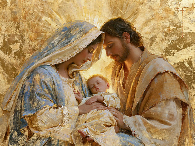 The Holy Family — Brows Against Shimmering Gold