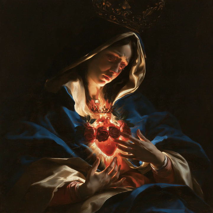 Immaculate Heart of Mary - Caravaggio Tenebrism · Square n° 7