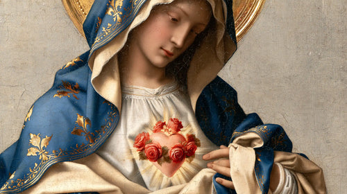 the Immaculate Heart of Mary in Florentine Renaissance style in Florentine Renaissance style, landscape Christian artwork no. 18