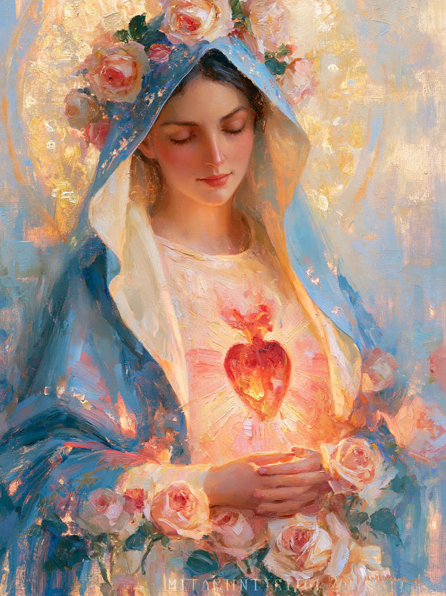 Immaculate Heart of Mary - Impressionist · Portrait n° 15