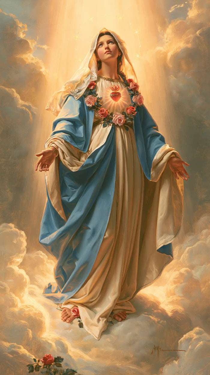 Immaculate Heart of Mary - Mary upon the Clouds with the Immaculate Heart · Portrait n° 9