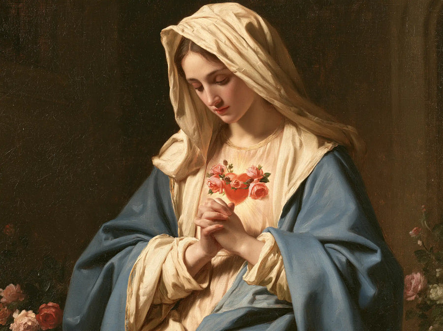 Immaculate Heart of Mary - Mary in Prayer with the Immaculate Heart · Landscape n° 5