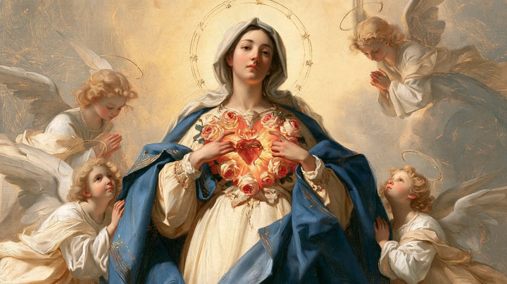 The Immaculate Heart of Mary — The Angels’ Vigil Beneath the Starry Halo