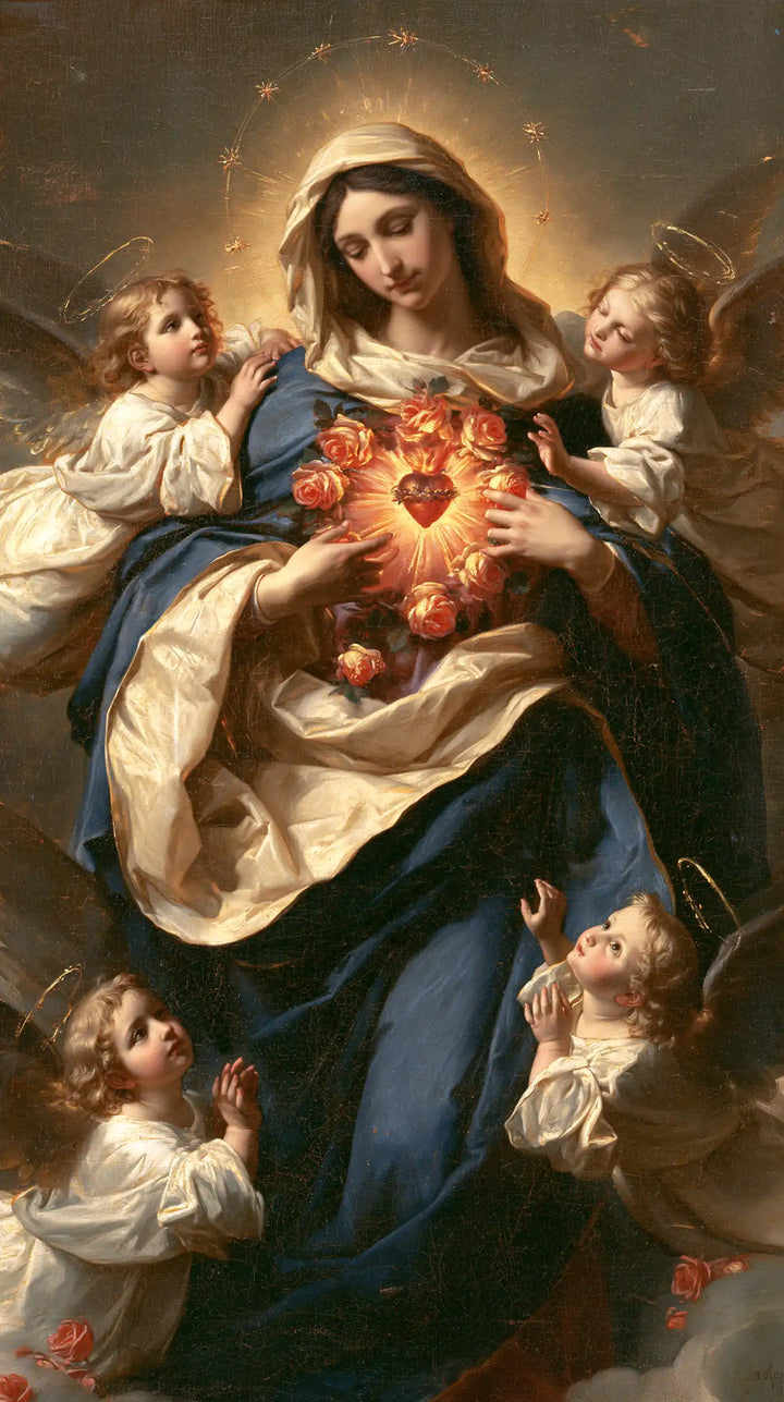 Immaculate Heart of Mary - Mary Surrounded by Angels · Portrait n° 3