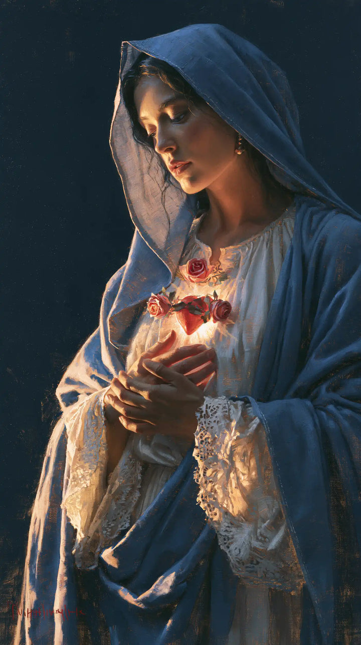 Immaculate Heart of Mary - Midnight Blue Chiaroscuro · Portrait n° 2