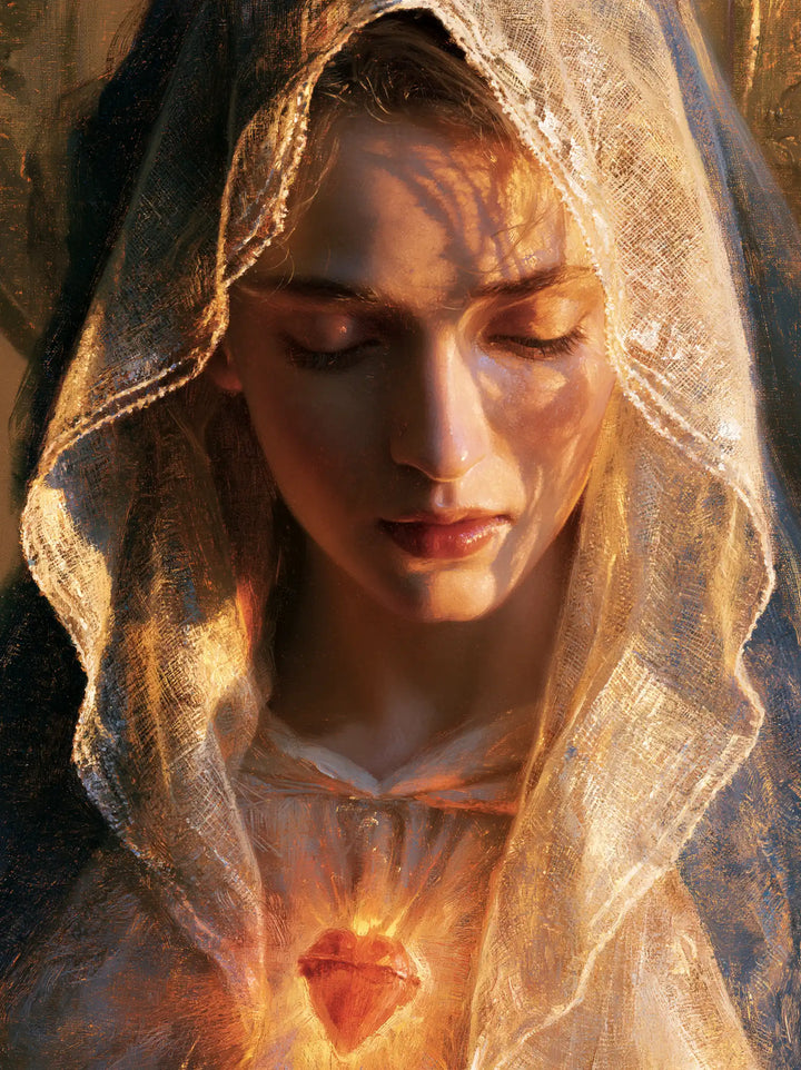 The Immaculate Heart of Mary — The Transparent Veil on the Peaceful Brow