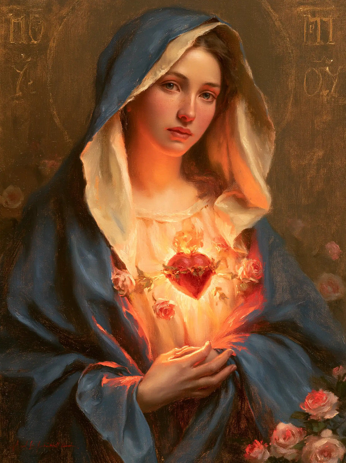 The Immaculate Heart of Mary — The Glow on the Blue-Veiled Face