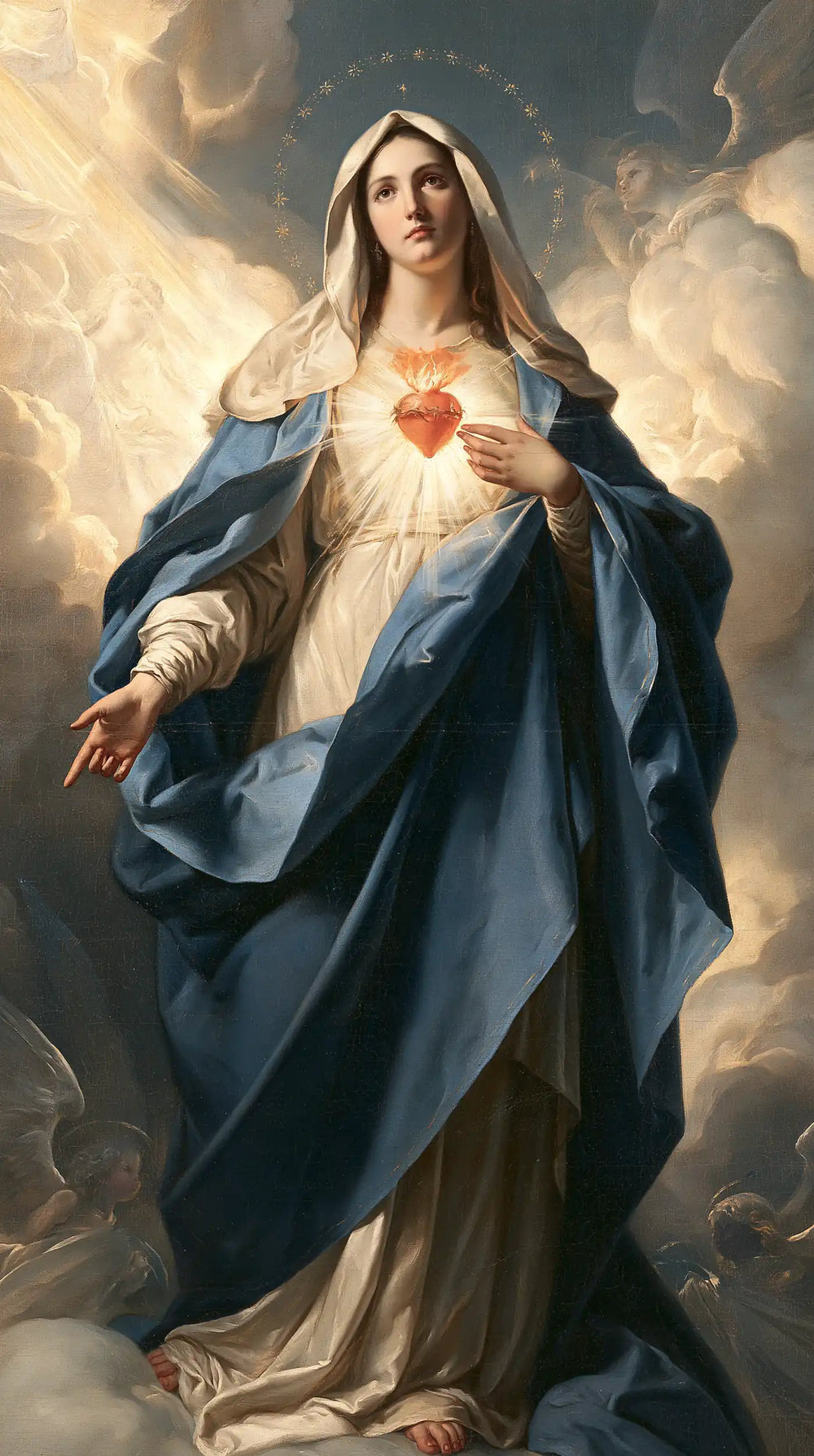 the Immaculate Heart of Mary in a monumental sacred view in Sacred Monumental View style, portrait Christian artwork no. 6