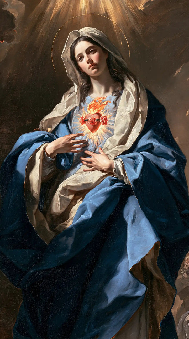 The Immaculate Heart of Mary — The Red Heart in the Cascade of Pale Folds