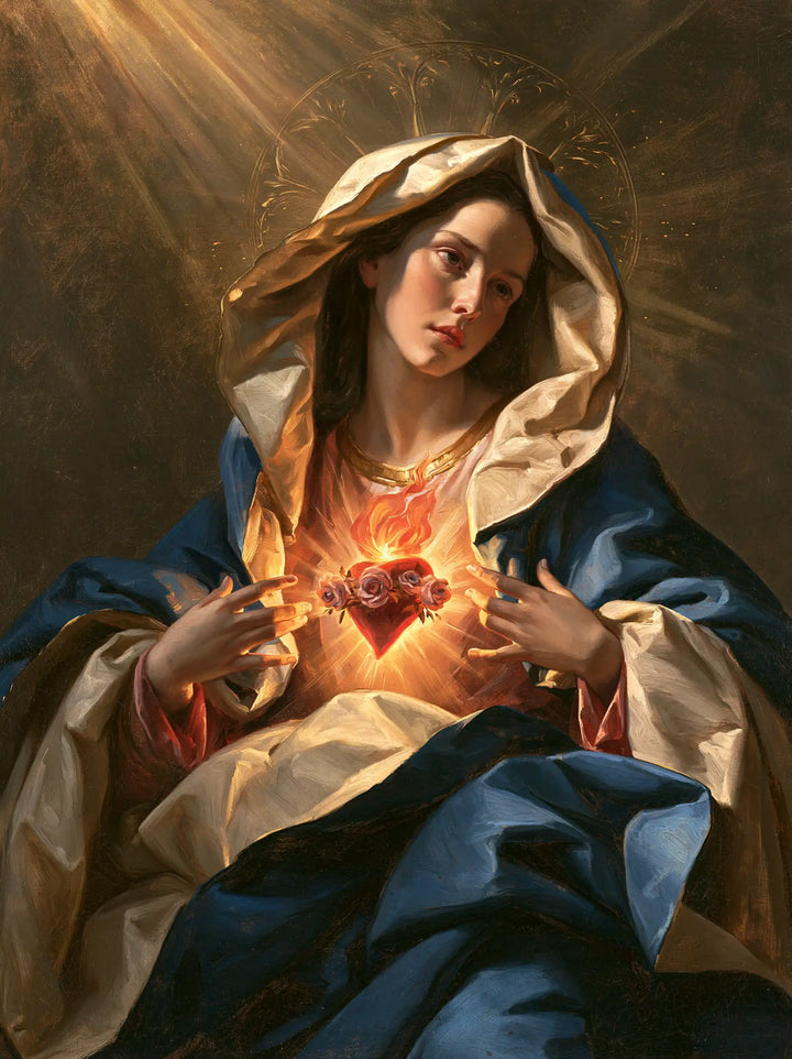 The Immaculate Heart of Mary — Open Fingers Around the Inner Fire