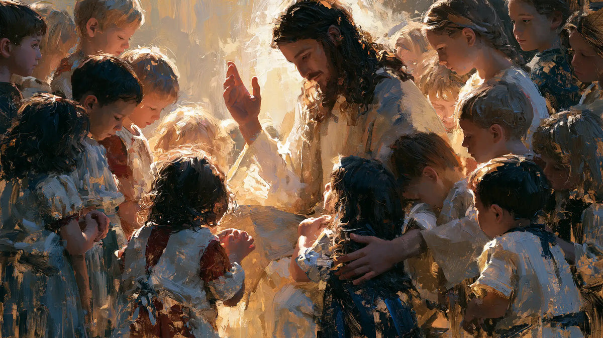 Jesus and the Children — The Close Circle in White Radiance