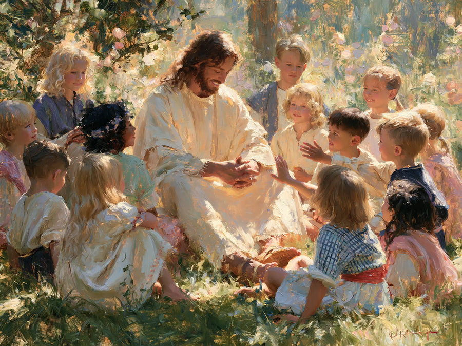 Jesus and the Children - Impressionist · Landscape n° 1