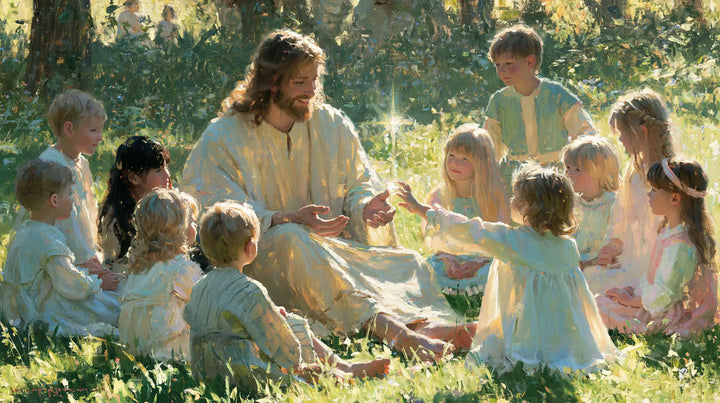 Jesus and the Children - Impressionist · Landscape n° 12